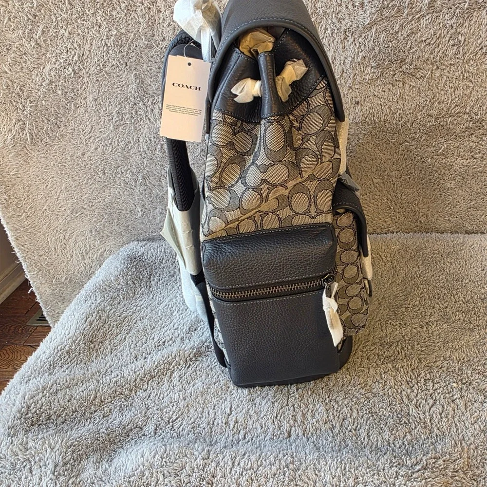 Coach Sprint‎ Backpack Signature Jacquard QB Navy Midnight CE523 NEW WITH TAGS